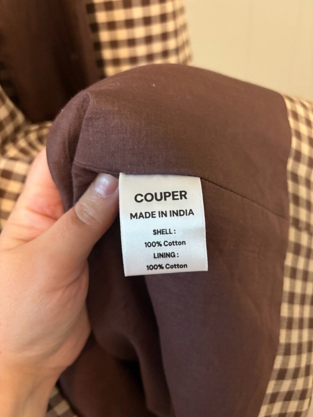 Couper Margaret Gingham Tie Back Gown Cotton Romantic Cottagecore Wedding Guest - Picture 16 of 16